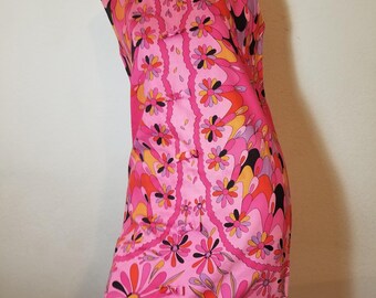 FREE SHIPPING 1960 Psychedelic MOD Pop Art Dress