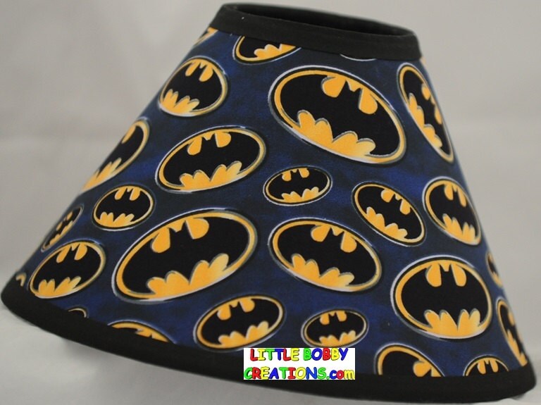 Super Heros Batman Fabric Lamp Shade You Choose The Trim Zoom