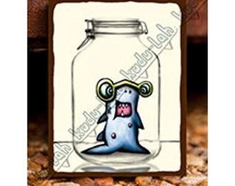 Shark Jr (Mason Jar Critter Art)