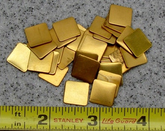 1/2" Brass Square 24 Gauge Pack of 36