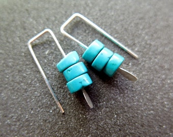 small turquoise earrings. southwestern jewelry