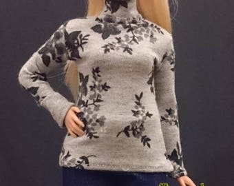 Dolls top for CURVY barbie No.180115-24