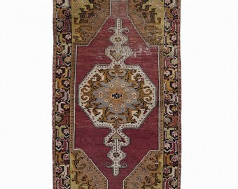 Turkish Oushak Rug Antique Rug FREE SHIPPING! / 3'7''x6'7''ft