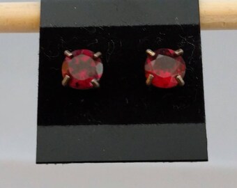 Rhodolite Garnet Sterling Silver Earrings
