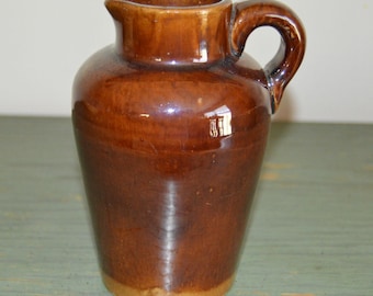Vintage Redware Pottery Jug