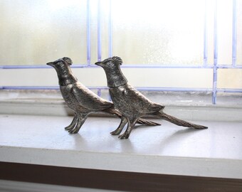 Vintage Metal Roadrunner Salt & Pepper Shakers Birds