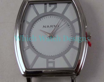 CLEARANCE Large Portrait.. Large Rectangle Ribbon Watch Face, Interchangeable, Solid Bar