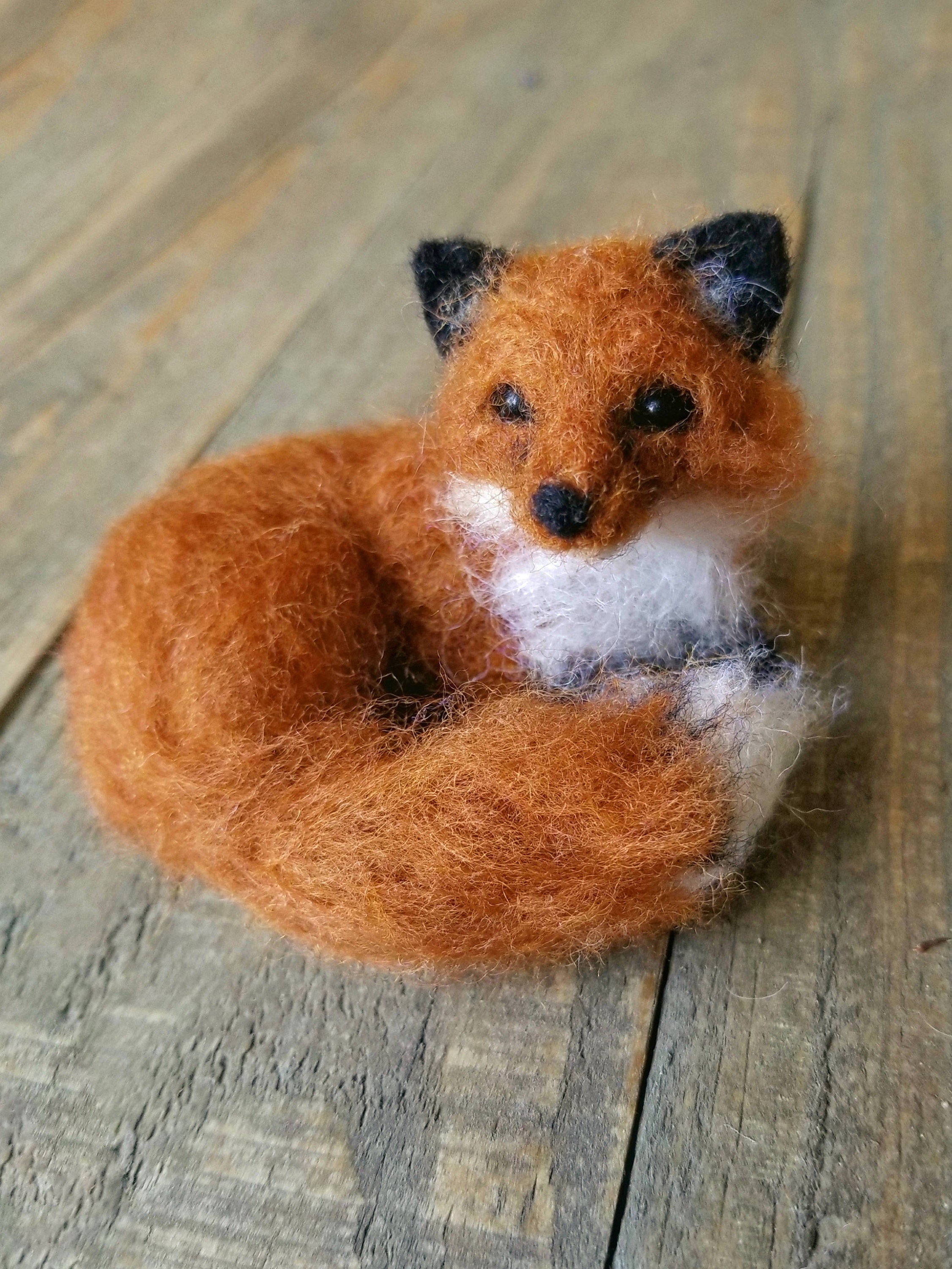 Red Fox Needle felt Fox Miniature fox Forest animals