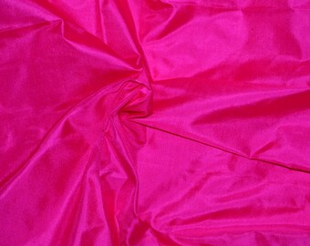 Fine Indian Silk Taffeta in Magenta color - Fat quarter -TF 58