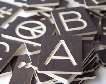 Custom Made Wooden Letters Numbers Symbols - sustainably made in Australia