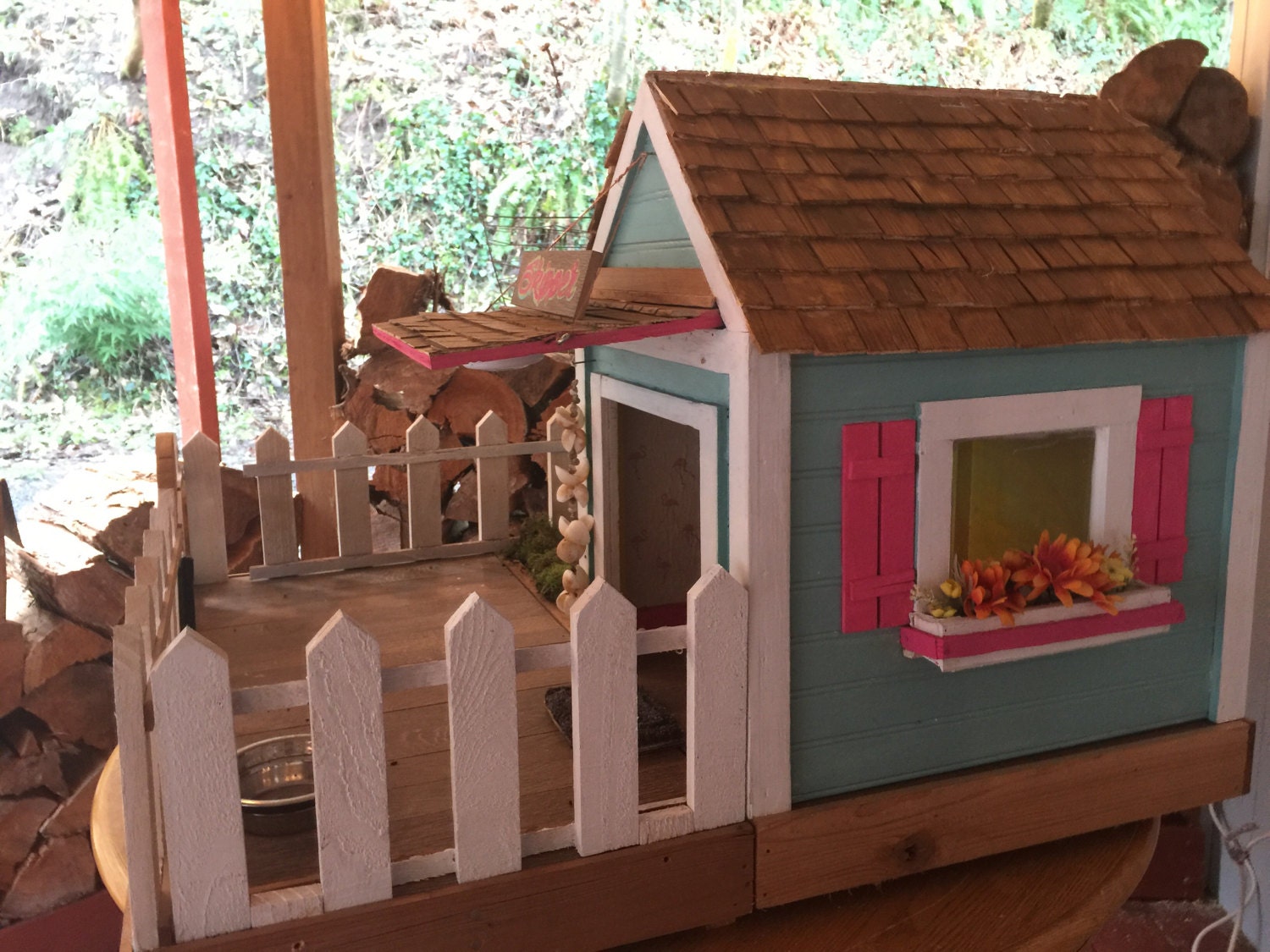 Small Beach Cottage Dog House Indoor Outdoor Custom Built