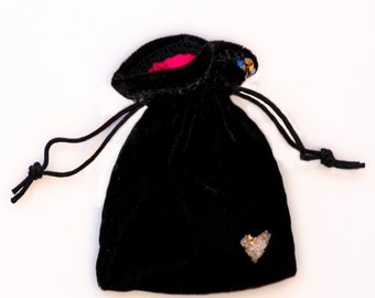 Tooth Fairy Bag, Toothfairy bag, velvet bag, velvet pouch, drawstring pouch, drawstring bag, elegant bag, elegant pouch