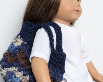 18" Doll PURSE. Bag. Accessories. Doll bag. Tote. Crocheted. Doll Clothes. Fits American Girl Doll.