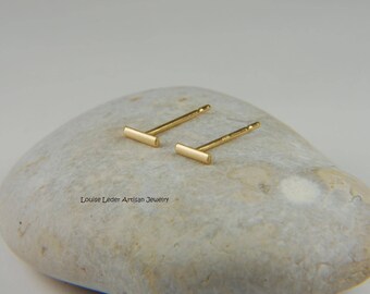 18K Gold Earrings Minimalist 18K Gold Studs Solid Gold Earrings Simple Earrings 18K Gold Jewelry Luxury Jewelry