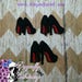 Set of 4 UNCUT EXCLUSIVE Black Heel Shoe Felties