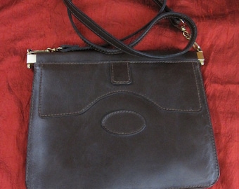 Vintage 60's brown leather bag