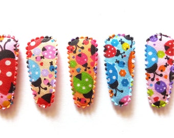 25 pcs Mix color ladybird Hair Clip cover for toddler - size 35 mm