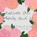 Spring Rose Watercolor Photoshop Brushes Clip Art, Floral Blog Design Resource