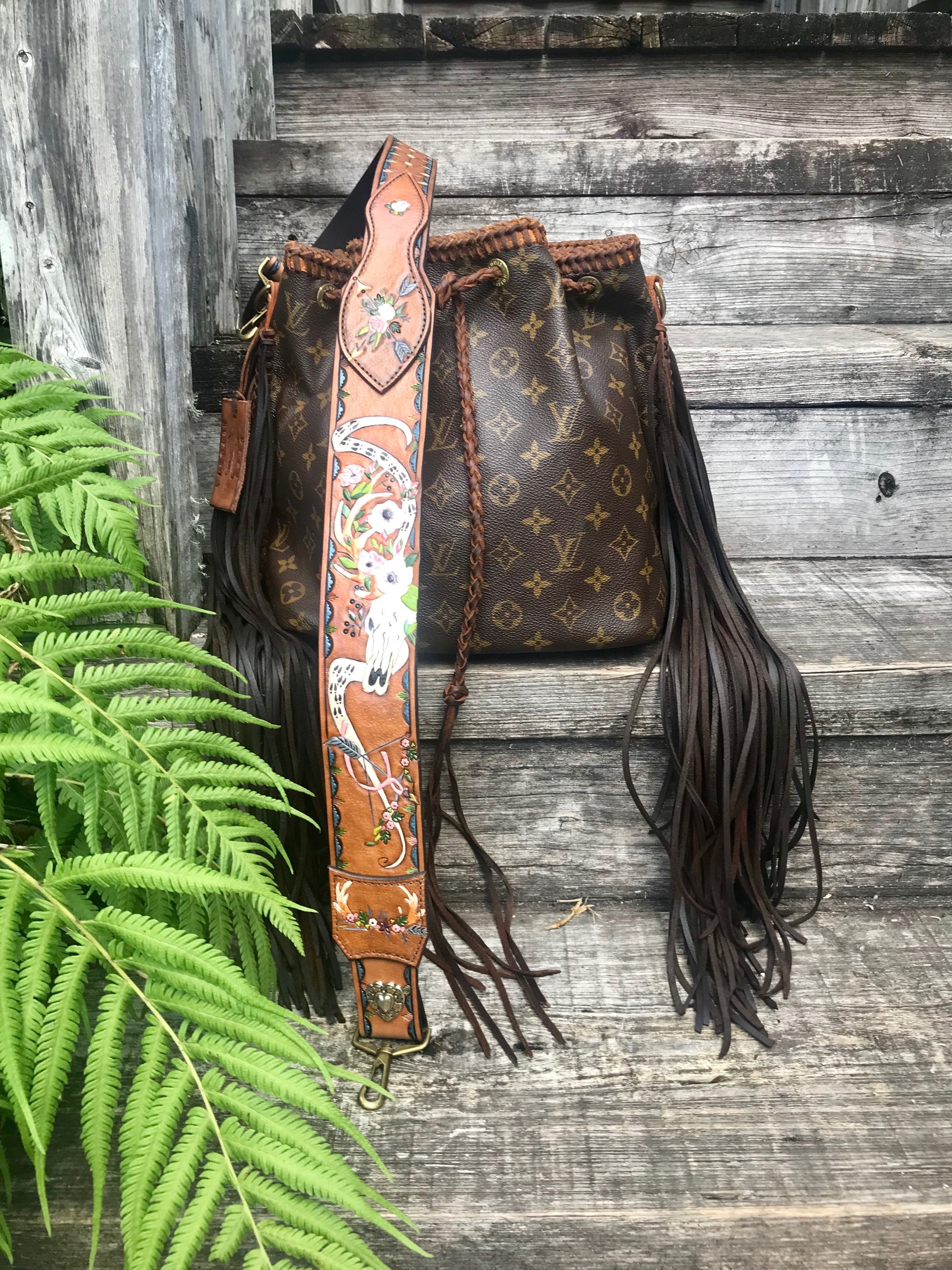 Louis Vuitton, Bags, Louis Vuitton Revamped Fringed Backpack Vintage Boho  Western Style