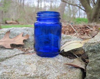 Vintage Vicks Vapor Rub cobalt blue bottle