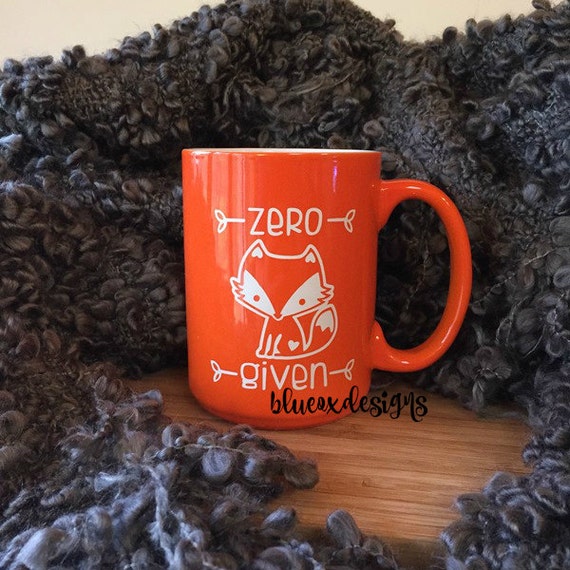 Items similar to Etched Zero Fox Given Coffee Mug / Coffee Cup on Etsy