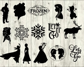 Frozen SVG Bundle, Disney SVG bundle, Disney cut file, Disney clipart, Disney svg files for silhouette, files for cricut, svg, dxf, eps, png