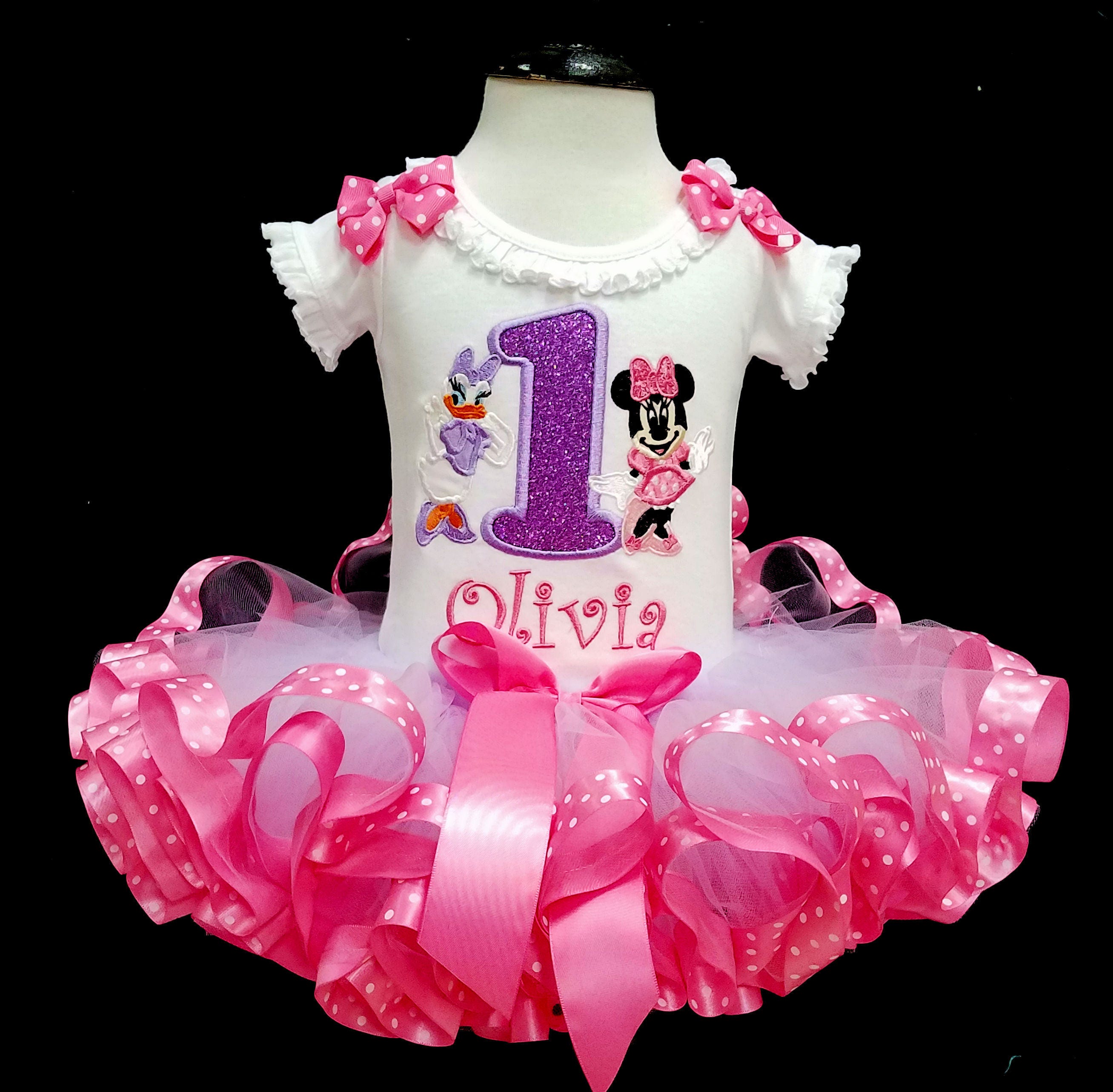 Minnie Mouse Birthday Outfit 1st Birthday Tutu Outfit Minnie Mouse