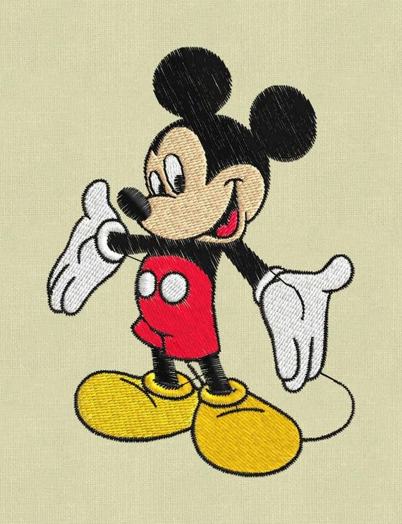 Embroidery design Disney Mickey Mouse 4x4 hoop