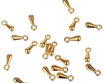 Golden droplet shaped charms-charms