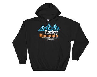 Vintage Rocky Mountain National Park Hooded Sweatshirt