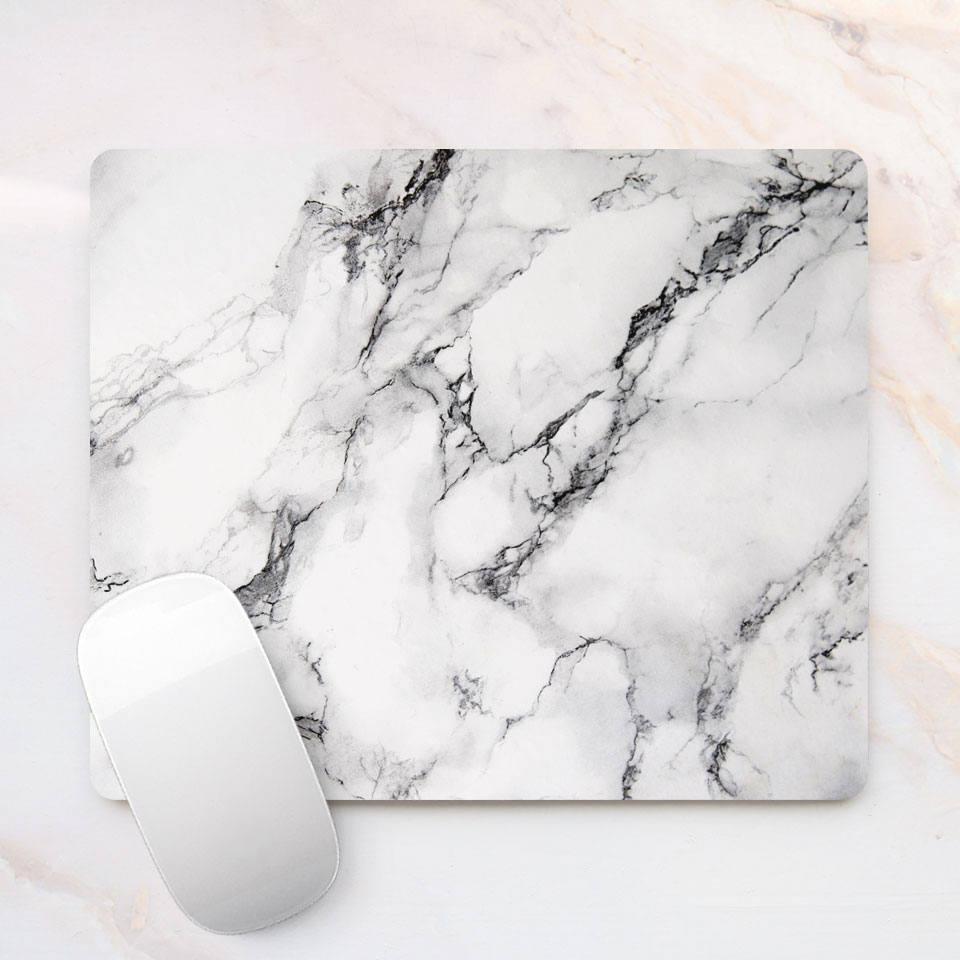 Marble Mousepad White Marble Print Mouse Mat Mouse Pad Office