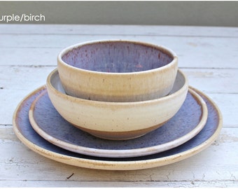 Wedding Dinnerware Registry, Dinnerware; Ceramic Dishes, Clay Place Settings, Pottery Dishes, Bridal Registry, Wedding Registry, handmade