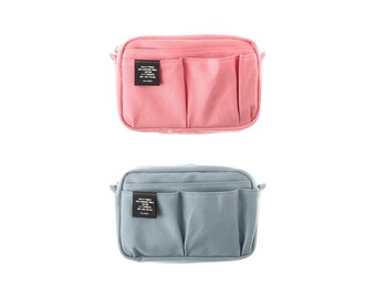 New Color! Stationery Bag, Canvas Bag In Bag, Bag Organizer, Makeup Pouch, Makeup Bag, Cosmetic Bag, Cosmetic Pouch, Planner Organiser, S