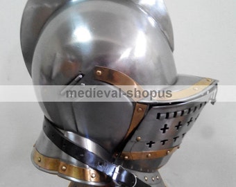 burgonet helmet armour medieval knight helmets