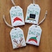No Peeking! Christmas Tag ornament cross stitch - pattern only
