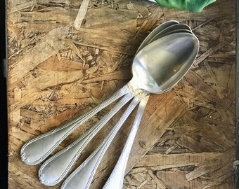 4 soup spoons in the late 19th century Christofle silver