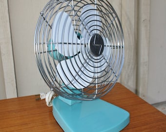 Vintage Superior Electric Aqua Desk Fan