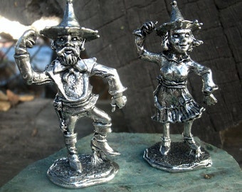 Wizard of Oz Figures....Man and Lady Munchkin