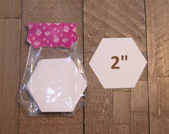 2" hexagons for English Paper piecing - quilting supplies - EPP hexagon - precut hexies - hexagon quilt making - paper pieces DIY hexie