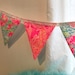 Custom Flag Banner, Bunting made with Lilly Pulitzer Lobstah Roll and Pink Tappin It Back fabric
