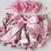 Baby Bloomers Headband Set Floral Bloomers Flower Hair Band Newborn to 1 Year Photo Prop