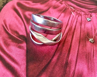 Four 925 sterling silver ring - very original