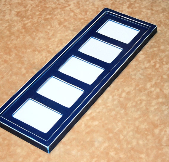 Navy picture frame 5 opening picture frame Collage Multiple