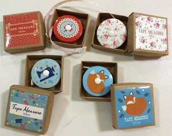 Great Tape Measure. Pocket Measuring Tape for Sewing Lovers! 4 different designs for Sewers.
