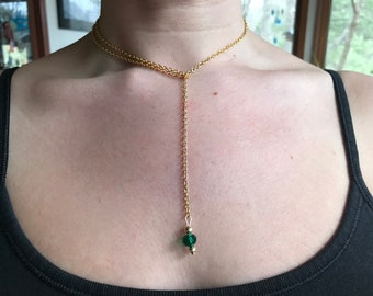 Claspless loop necklace N103