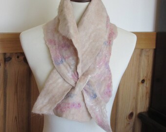 Alpaca Nuno Felted Scarf/Neckwarmer - Handmade from Alpaca and Other Fibers