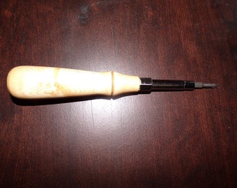 Maple Wood Handled Multifunction 6 in 1 Screwdriver