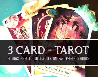 3 Card Tarot Readings, Past Present Future Reading, Tarot Reading, Psychic Help, Spiritual Guidance, Fortune Telling, Psychic Reading