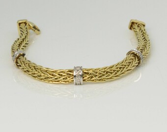 Woven & Braided 14K Gold Bracelet