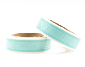 Blue washi tape with little dots
